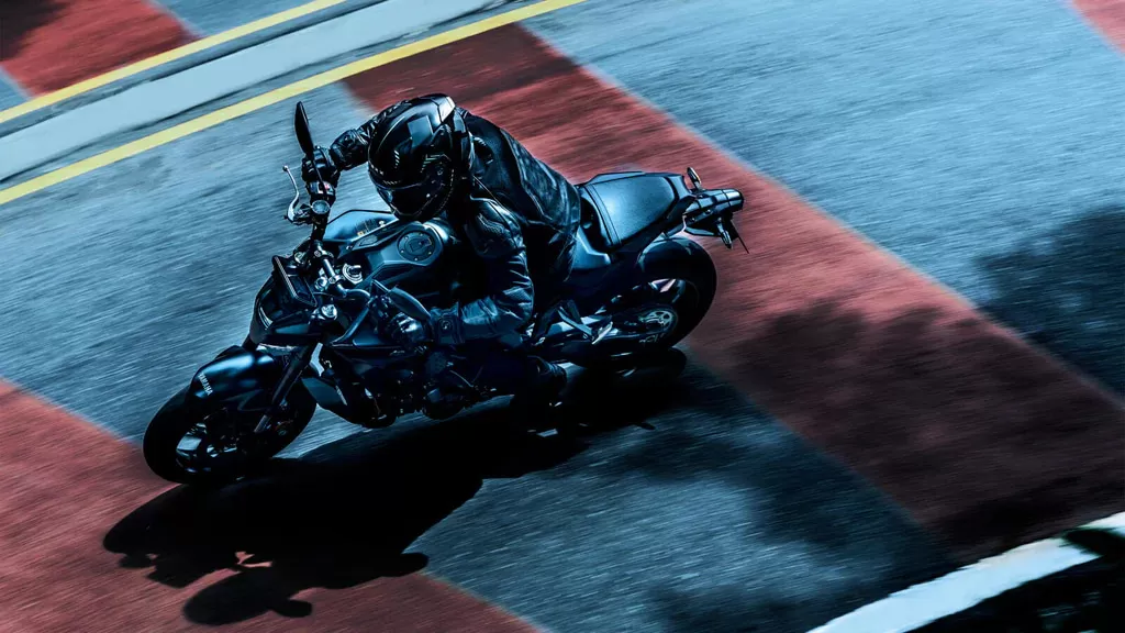 Yamaha MT-09 Y-AMT Action Aerial View